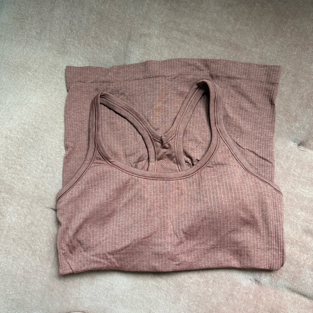 Lululemon ebb to street tank brown